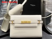 Saint Laurent Manhattan Small Shoulder Bag in Box Saint Laurent Leather Blanc Vintage Replica