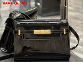 Saint Laurent Manhattan Small Shoulder Bag in Patent Leather Black Replica