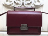 Saint Laurent Medium Bellechasse Saint Laurent Bag in Dark Red Leather For Sale
