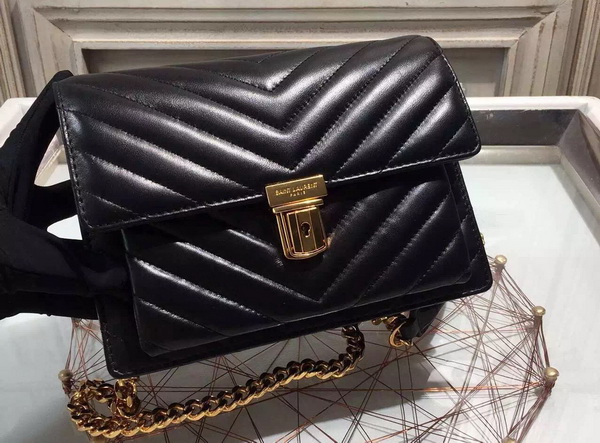 Saint Laurent Medium High School Bag in Black Lambskin for Sale