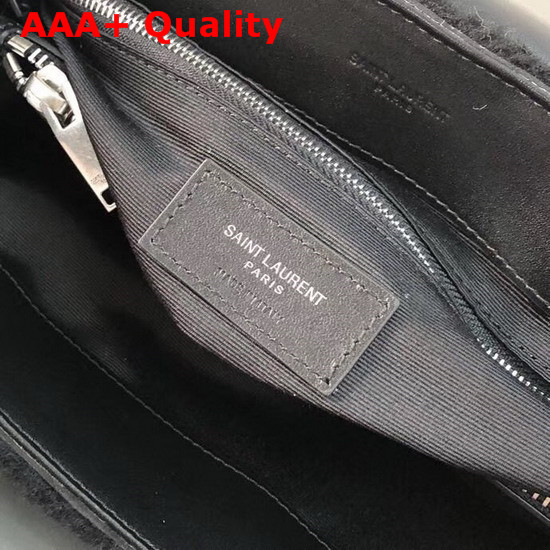 Saint Laurent Medium Loulou Bag in Black Shearling Replica