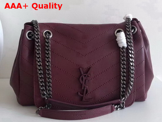 Saint Laurent Medium Nolita Bag in Burgundy Vintage Leather Replica