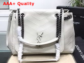 Saint Laurent Medium Nolita Bag in White Vintage Leather Replica