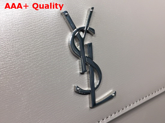 Saint Laurent Medium Sunset Bag Fog Smooth Leather Silver Toned Metal Hardware Replica