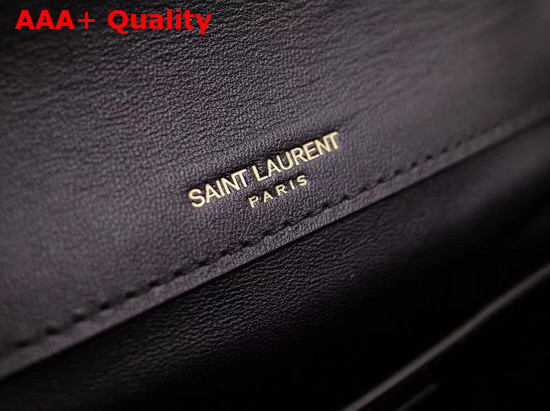 Saint Laurent Medium Vicky Chain Bag in Black Patent Leather Replica