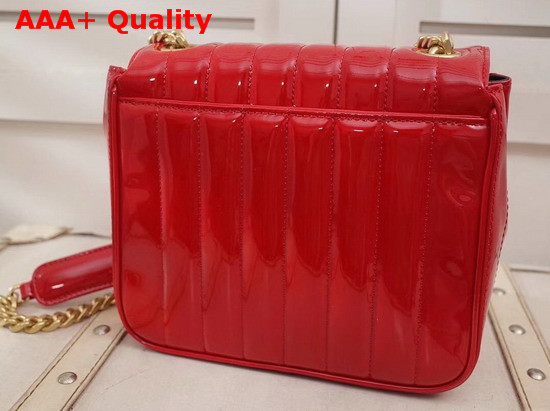 Saint Laurent Medium Vicky Chain Bag in Red Patent Leather Replica