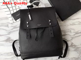 Saint Laurent Men Sac De Jour Souple Backpack in Black Grained Leather Replica