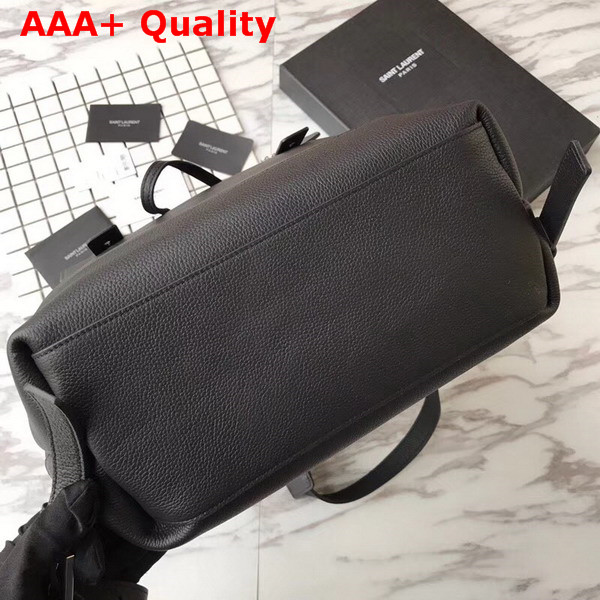 Saint Laurent Men Sac De Jour Souple Backpack in Black Grained Leather Replica