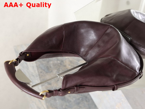 Saint Laurent Mombasa Large in Leather Rouge Cabernet Replica