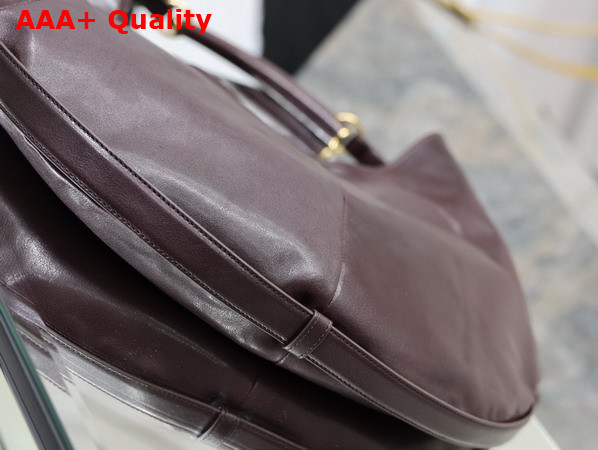 Saint Laurent Mombasa Large in Leather Rouge Cabernet Replica