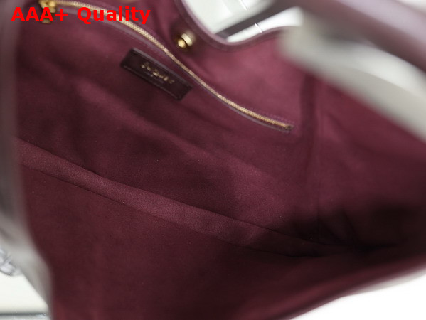 Saint Laurent Mombasa Large in Leather Rouge Cabernet Replica
