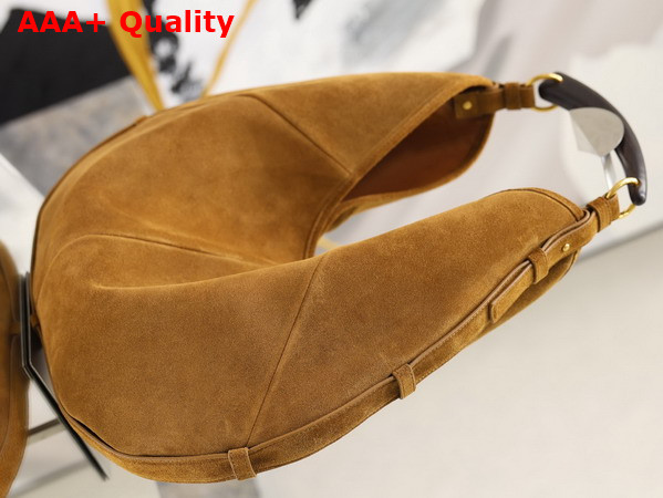 Saint Laurent Mombasa Large in Suede Caramel Cognac Replica