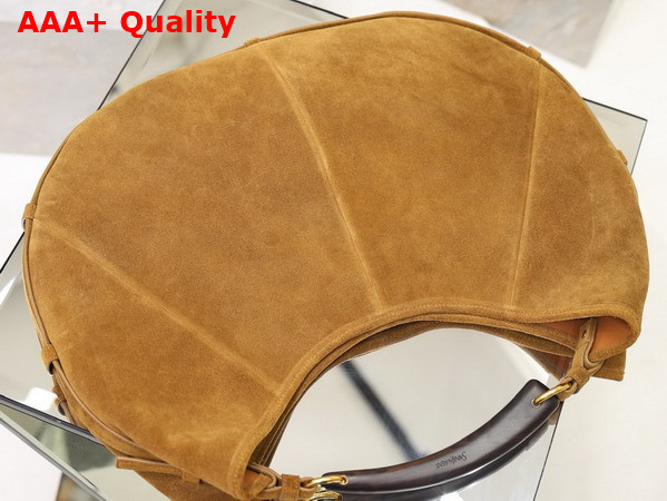 Saint Laurent Mombasa Large in Suede Caramel Cognac Replica