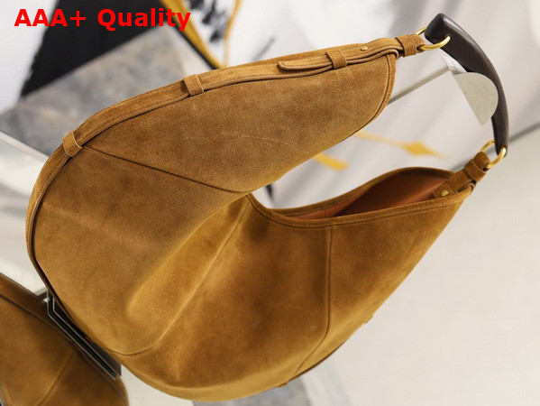 Saint Laurent Mombasa Large in Suede Caramel Cognac Replica