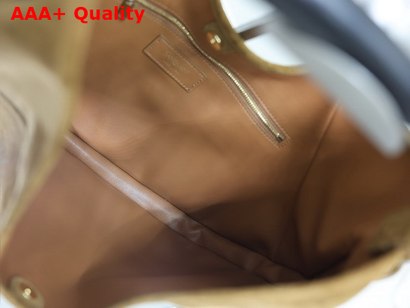 Saint Laurent Mombasa Large in Suede Caramel Cognac Replica