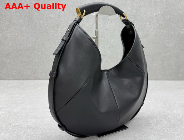 Saint Laurent Mombasa Medium Hobo Bag in Black Leather Replica