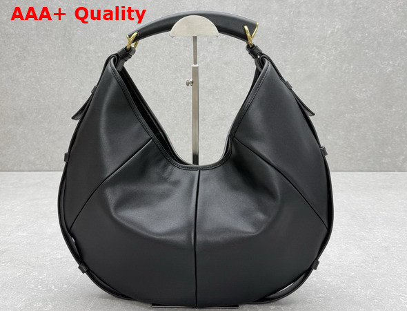 Saint Laurent Mombasa Medium Hobo Bag in Black Leather Replica