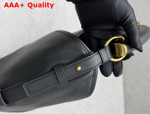 Saint Laurent Mombasa Medium Hobo Bag in Black Leather Replica