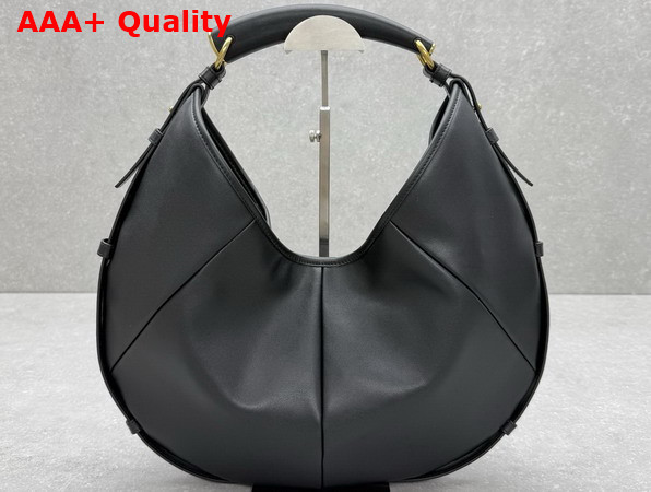 Saint Laurent Mombasa Medium Hobo Bag in Black Leather Replica
