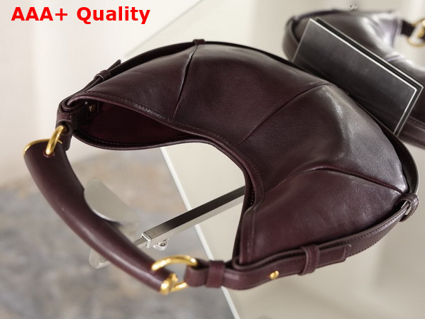 Saint Laurent Mombasa Medium in Leather Rouge Cabernet Replica