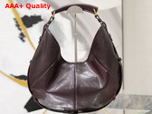 Saint Laurent Mombasa Medium in Leather Rouge Cabernet Replica