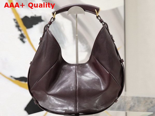 Saint Laurent Mombasa Medium in Leather Rouge Cabernet Replica