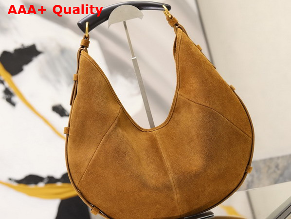 Saint Laurent Mombasa Medium in Suede Caramel Cognac Replica