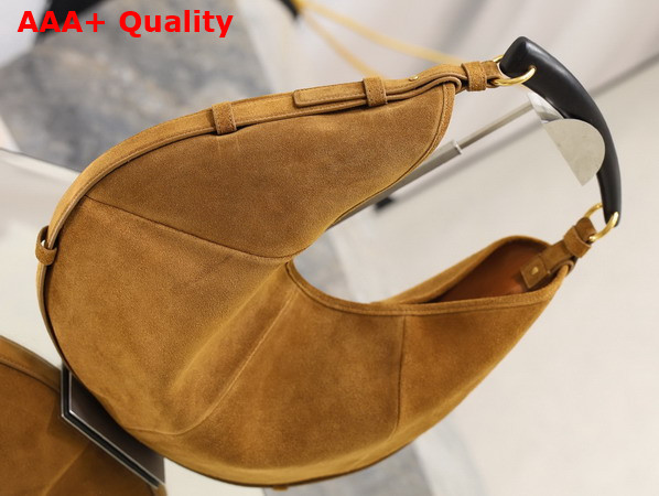 Saint Laurent Mombasa Medium in Suede Caramel Cognac Replica