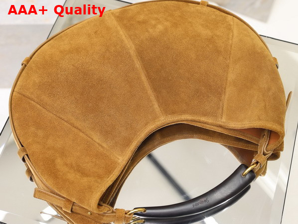 Saint Laurent Mombasa Medium in Suede Caramel Cognac Replica