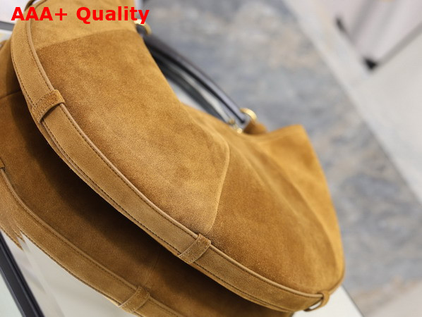 Saint Laurent Mombasa Medium in Suede Caramel Cognac Replica