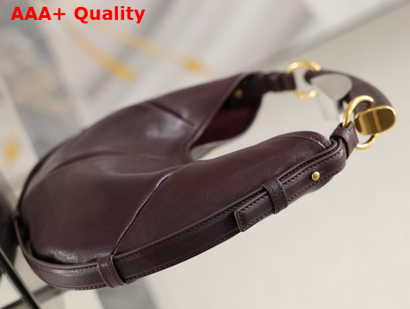 Saint Laurent Mombasa Small in Leather Rouge Cabernet Replica