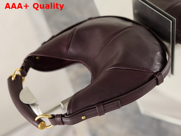 Saint Laurent Mombasa Small in Leather Rouge Cabernet Replica