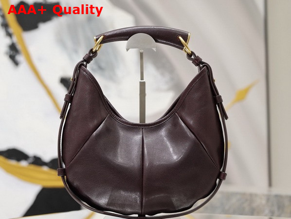 Saint Laurent Mombasa Small in Leather Rouge Cabernet Replica