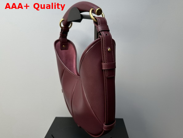 Saint Laurent Mombasa Small in Rouge Cabernet Leather Replica