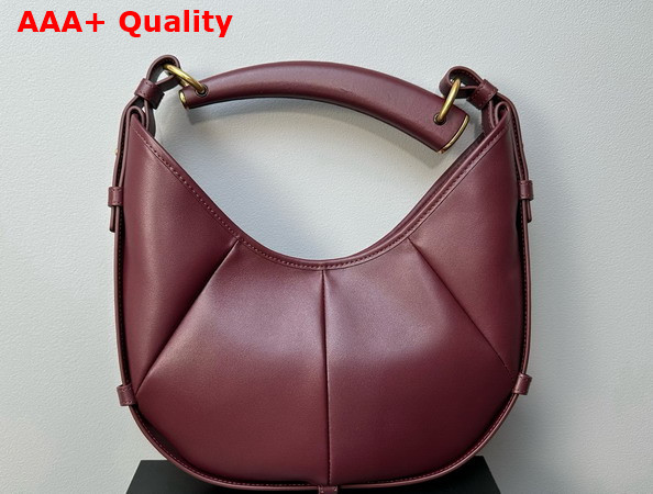 Saint Laurent Mombasa Small in Rouge Cabernet Leather Replica