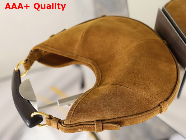 Saint Laurent Mombasa Small in Suede Caramel Cognac Replica