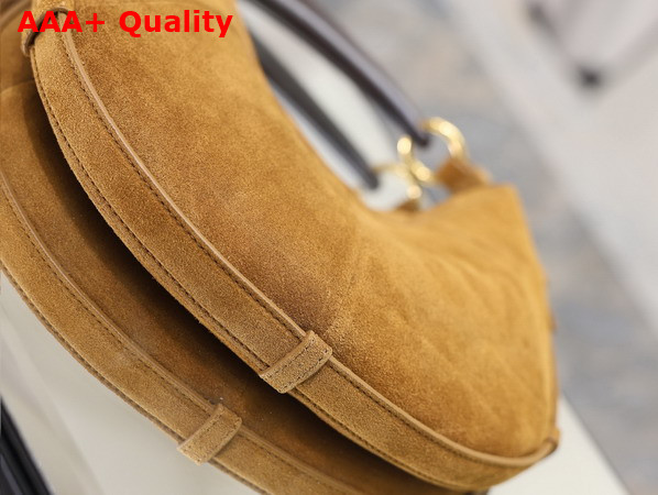 Saint Laurent Mombasa Small in Suede Caramel Cognac Replica