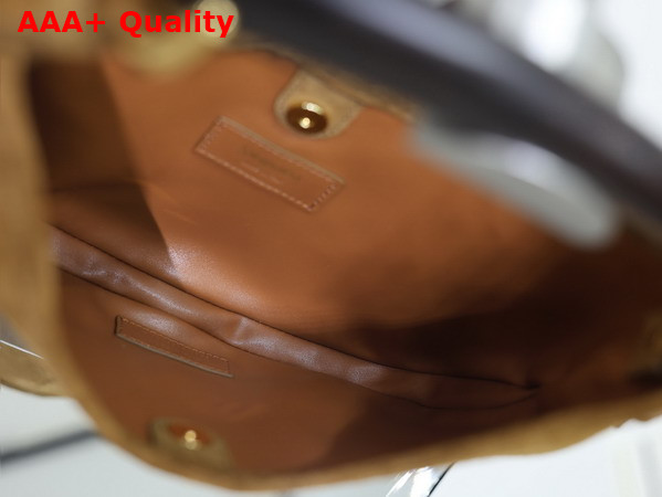 Saint Laurent Mombasa Small in Suede Caramel Cognac Replica
