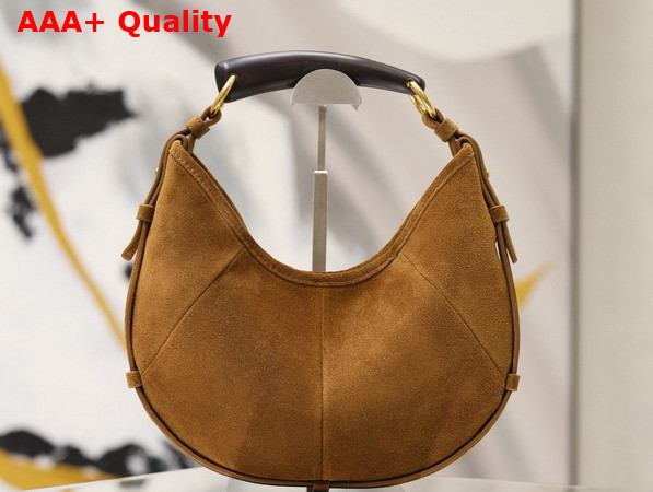Saint Laurent Mombasa Small in Suede Caramel Cognac Replica