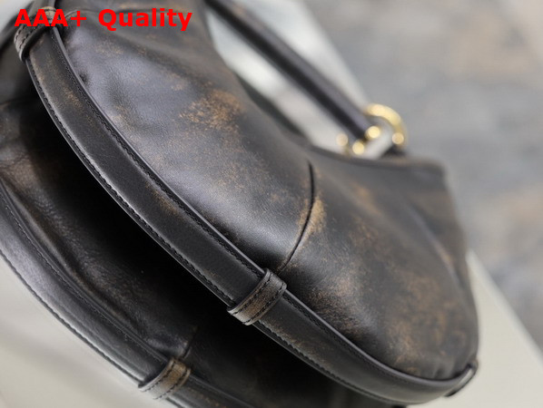 Saint Laurent Mombasa Small in Vintage Leather Dark Oak Replica