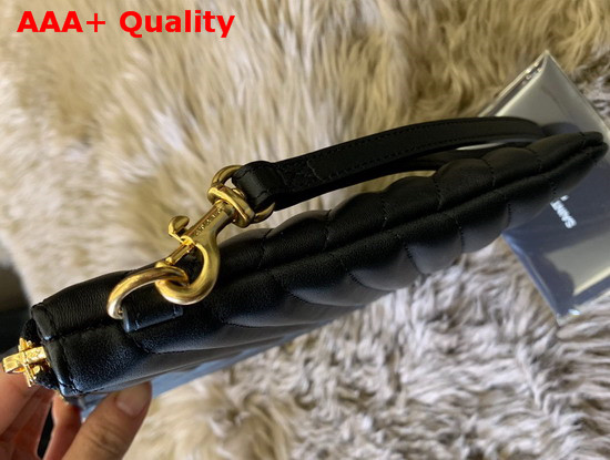 Saint Laurent Monogram A5 Pouch in Black Matelasse Leather Replica