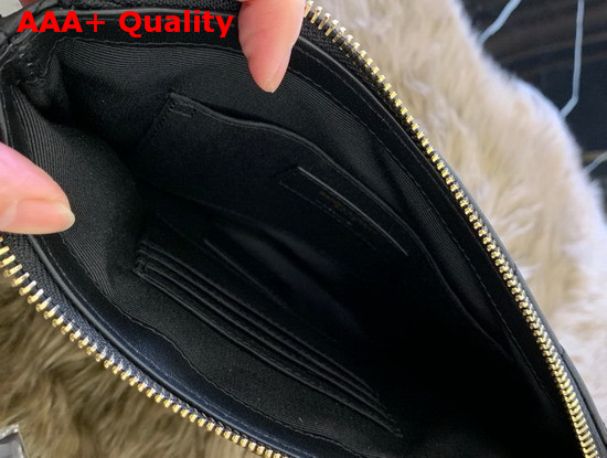 Saint Laurent Monogram A5 Pouch in Black Matelasse Leather Replica