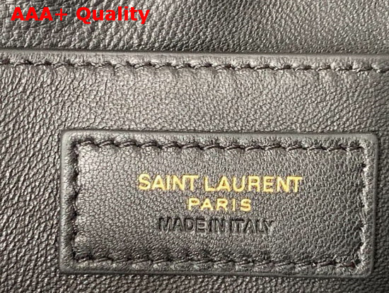 Saint Laurent Monogram All Over Camera Bag in Burgundy Suede Calfskin Leather Replica