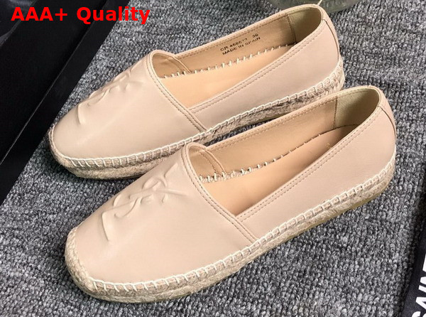 Saint Laurent Monogram Espadrilles in Powder Lambskin Replica