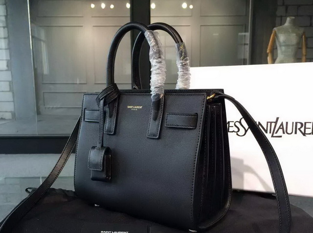 Saint Laurent Nano Sac De Jour Bag in Black Leather for Sale