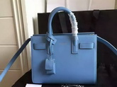 Saint Laurent Nano Sac De Jour Bag in Light Blue Leather for Sale