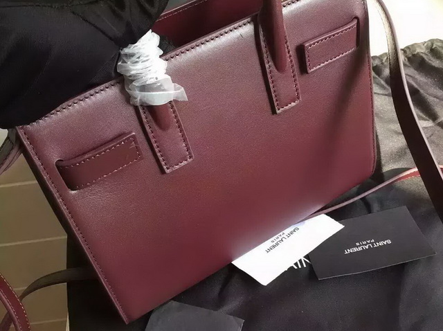 Saint Laurent Nano Sac De Jour Bag in Oxblood Leather for Sale