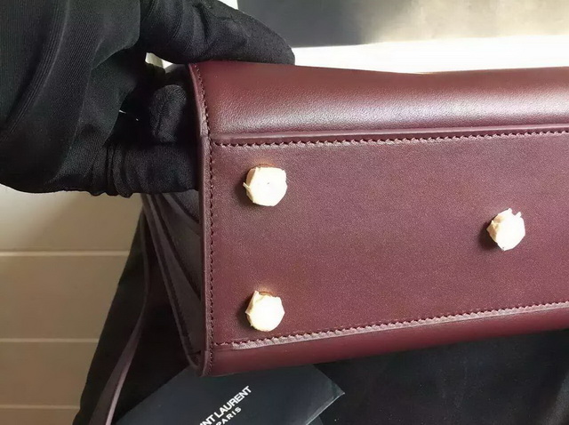 Saint Laurent Nano Sac De Jour Bag in Oxblood Leather for Sale