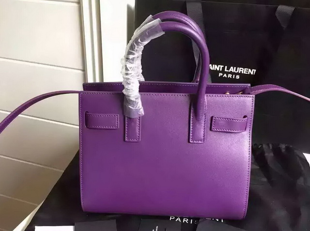 Saint Laurent Nano Sac De Jour Bag in Purple Leather for Sale