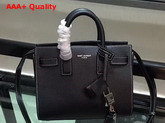 Saint Laurent Nano Sac De Jour Souple Bag in Black Grained Leather Replica